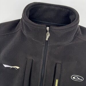 Drake Waterfowl Systems Fleece Vest Mens Large Black Full Zip Magnattach Pockets